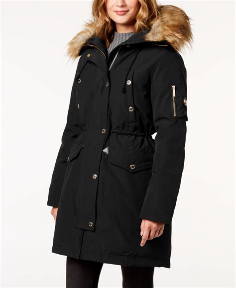 michael michael kors fur-lined waterproof parka|Michael Kors Mens Faux Fur Warm Parka Coat .